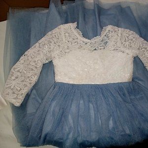 Girl's size 10 formal gown/ flower-girl wedding dress